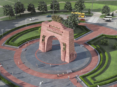 Фото Торжественное открытие Триумфальной арки Арка Победы в Красном Селе