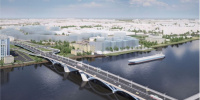 Посреди Невы начались работы по возведению опор будущего Большого Смоленского моста