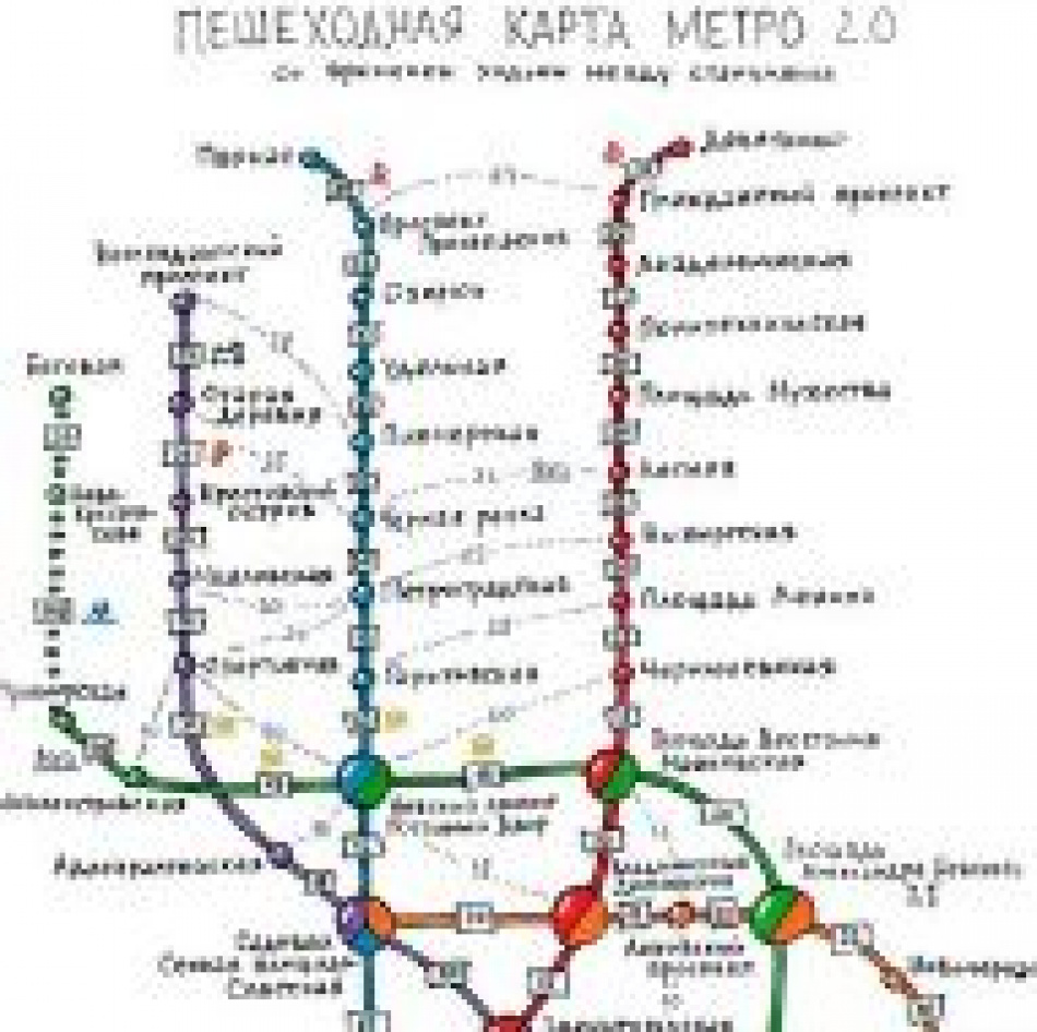 В Петербурге появилась пешеходная карта метро