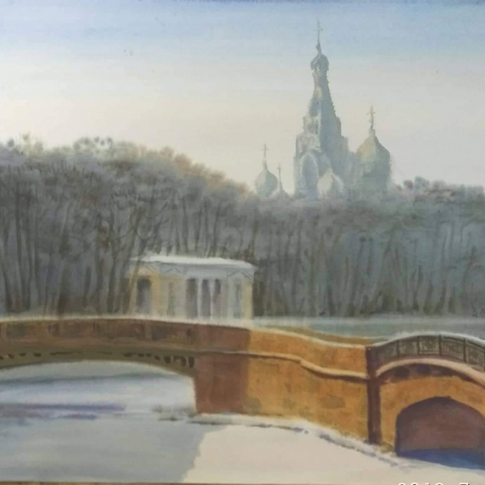 Выставка "Акварельный Петербург" открылась в Музее печати