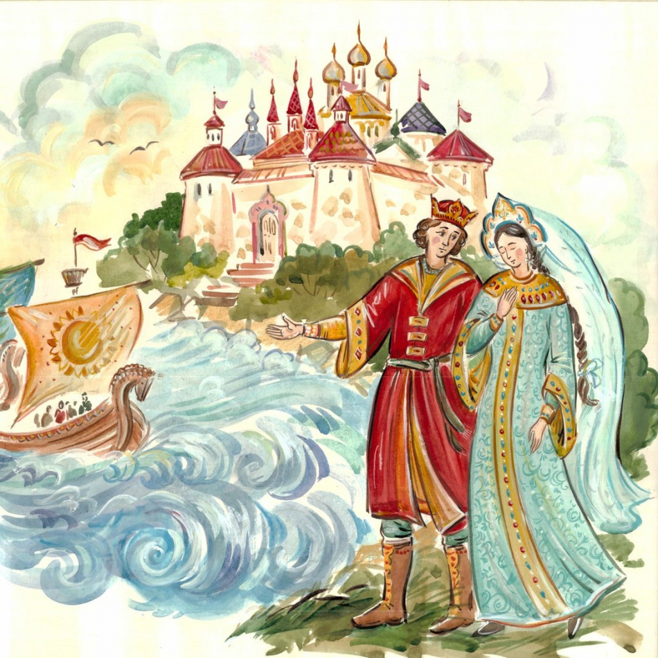 Сказка о царе салтане детские рисунки к сказке