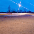 Сезонная хоккейная площадка на Канонерском острове