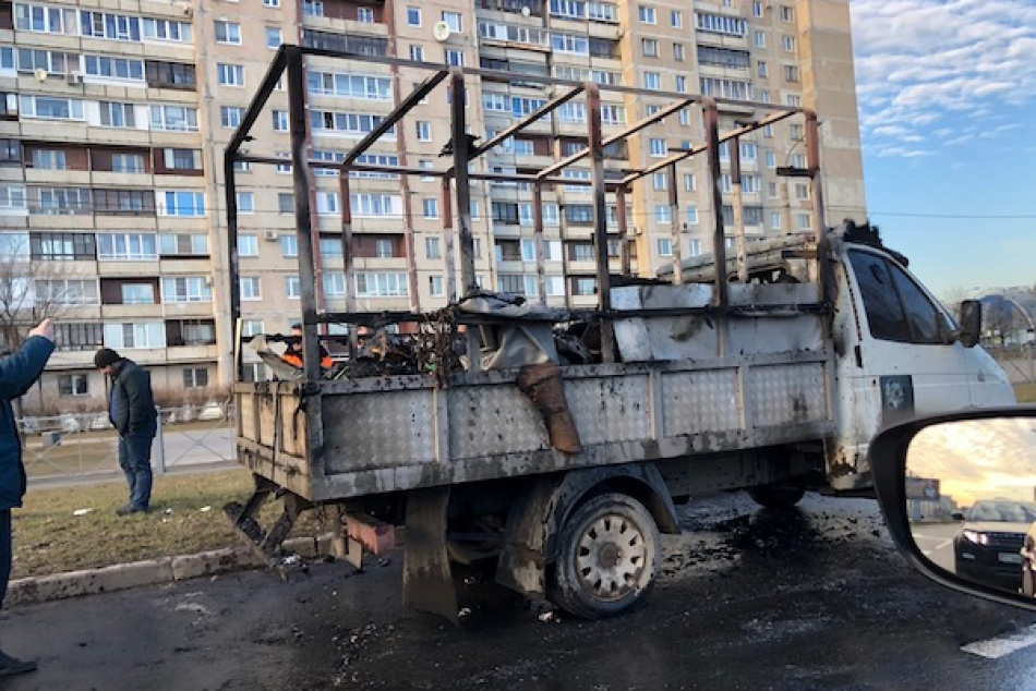 В Приморском районе сгорела «ГАЗель»