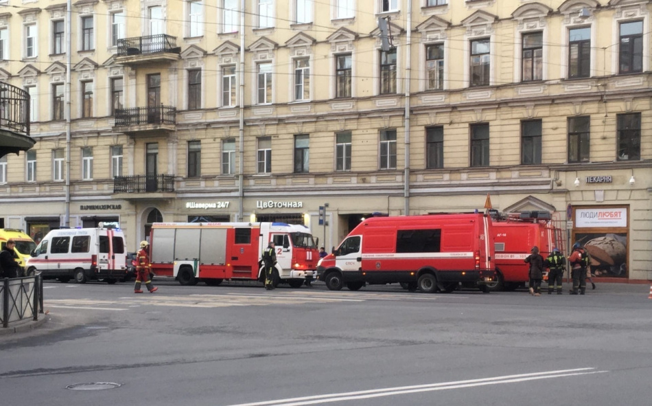 В Адмиралтейском районе Петербурга произошёл пожар