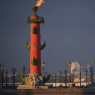 Фото Зажжение факелов на Ростральных колоннах ко Дню города 2020
