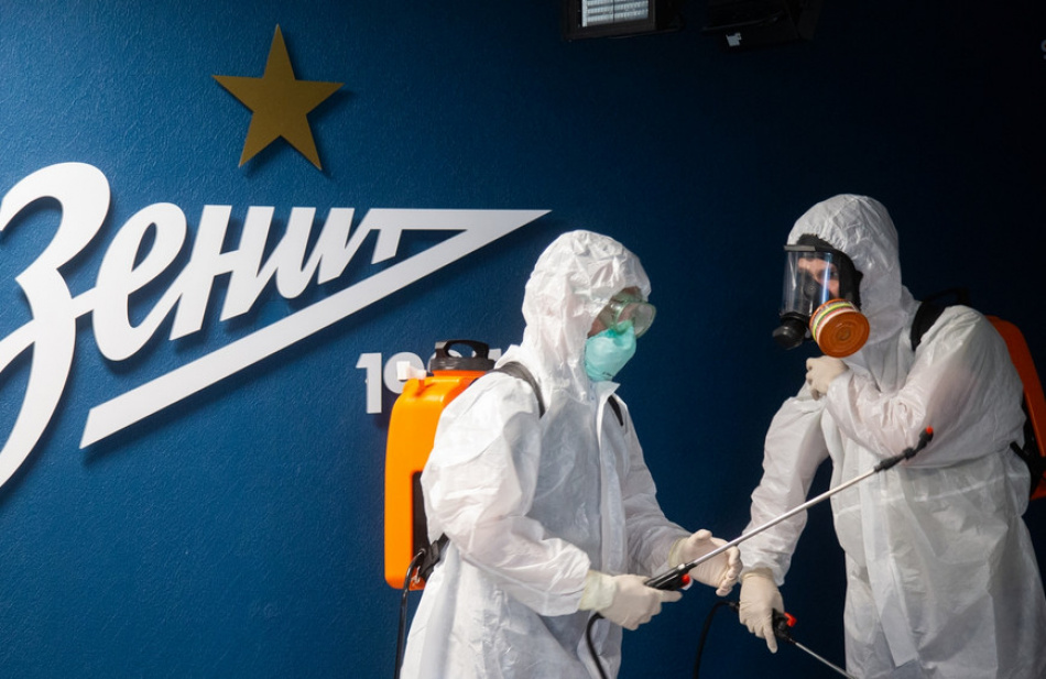 «Газпром Арену» продезинфицировали в преддверии первого посткарантинного матча