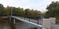 В Петербурге открылся первый мост из композитных материалов через реку Лубья