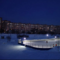 Сезонная хоккейная площадка в п. Металлострой