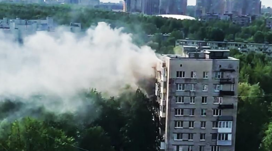 На улице Руставели вспыхнула двухкомнатная квартира