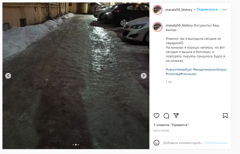 В Петербурге жители не дождались дворников и сами вышли чистить улицы