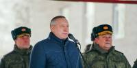Беглов посетил воинское соединение Западного военного округа в Ленобласти 