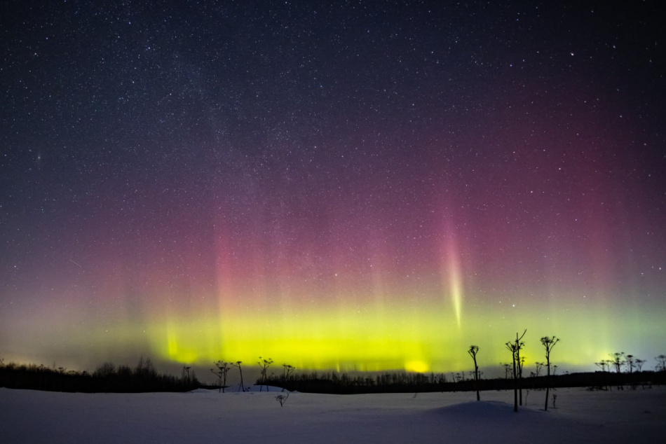 Петербуржцы могли наблюдать северное сияние в ночь на 27 февраля 