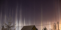 Петербуржцы ночью 8 декабря наблюдали «световой лес» 