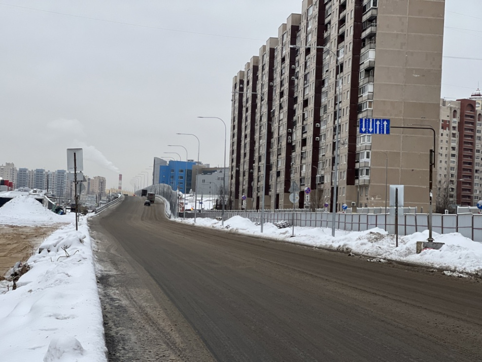 В Петербурге завершили первый этап строительства Московско-Дунайской развязки 