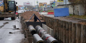 В Приморском районе завершён ещё один этап строительства новой тепломагистрали