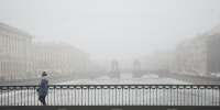 Петербург накрыл густой туман утром 27 марта 