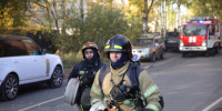 Контейнер по сбору одежды сгорел на Лиговском