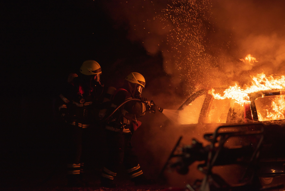 В Московском районе загорелся автомобиль