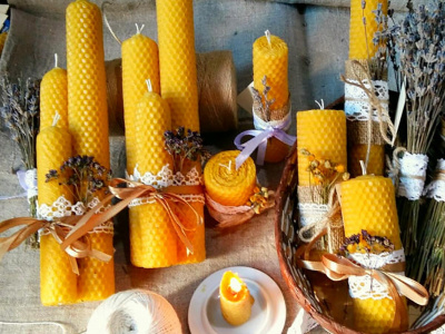 Фото Мастер-класс по изготовлению свечей из вощины с травами и маслами