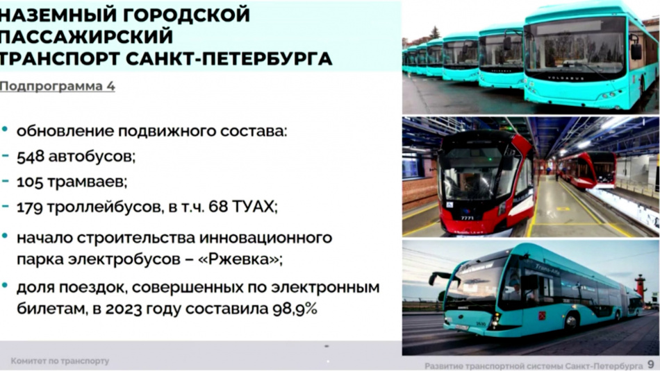 Стало известно, сколько новых автобусов и трамваев привезут в Петербург