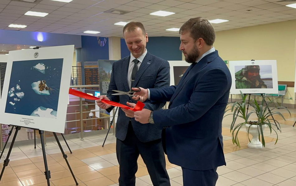 В зале ожидания автовокзала в Петербурге открыли фотовыставку об Арктике