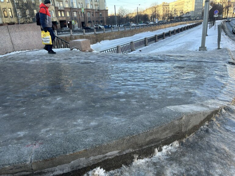 В Петербурге объявлен «желтый» уровень опасности из-за снега и обледенения