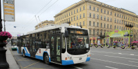 В Петербурге временно изменили маршрут троллейбуса № 4 из-за перекрытия Придорожной аллеи