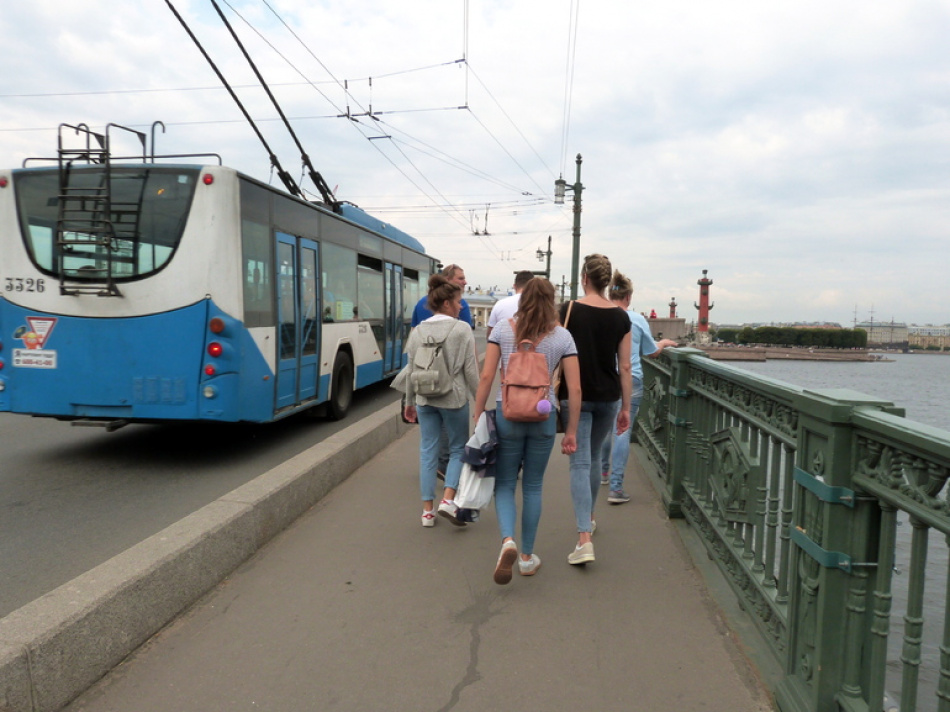 Движение троллейбусов на Дворцовом мосту приостановят на месяц из-за ремонта