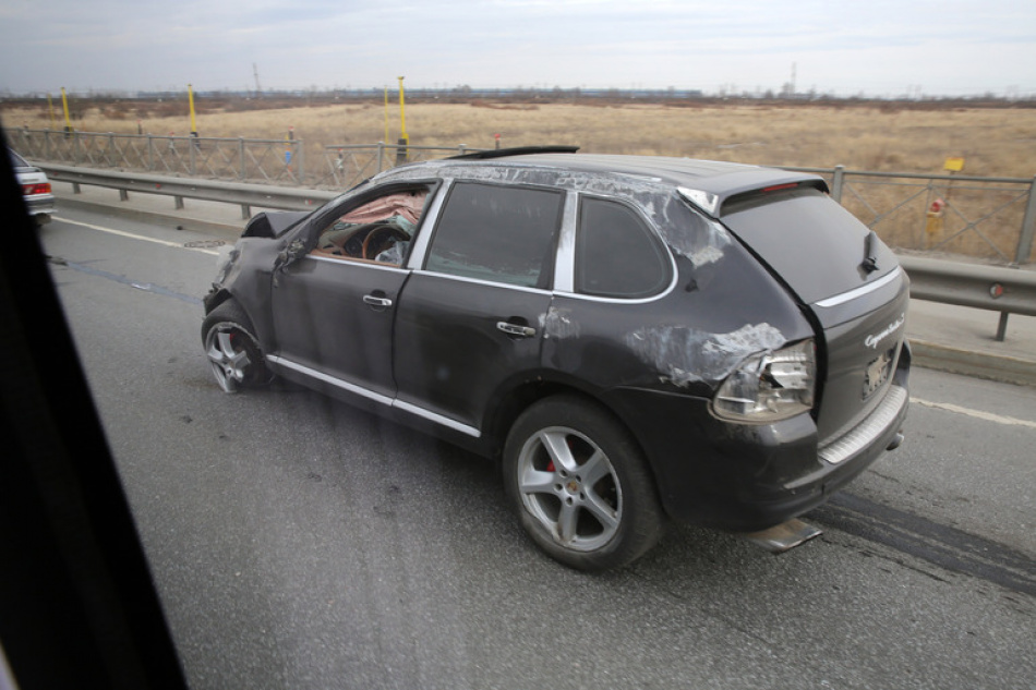 Крупная авария парализовала движение на Витебском проспекте у Пушкина