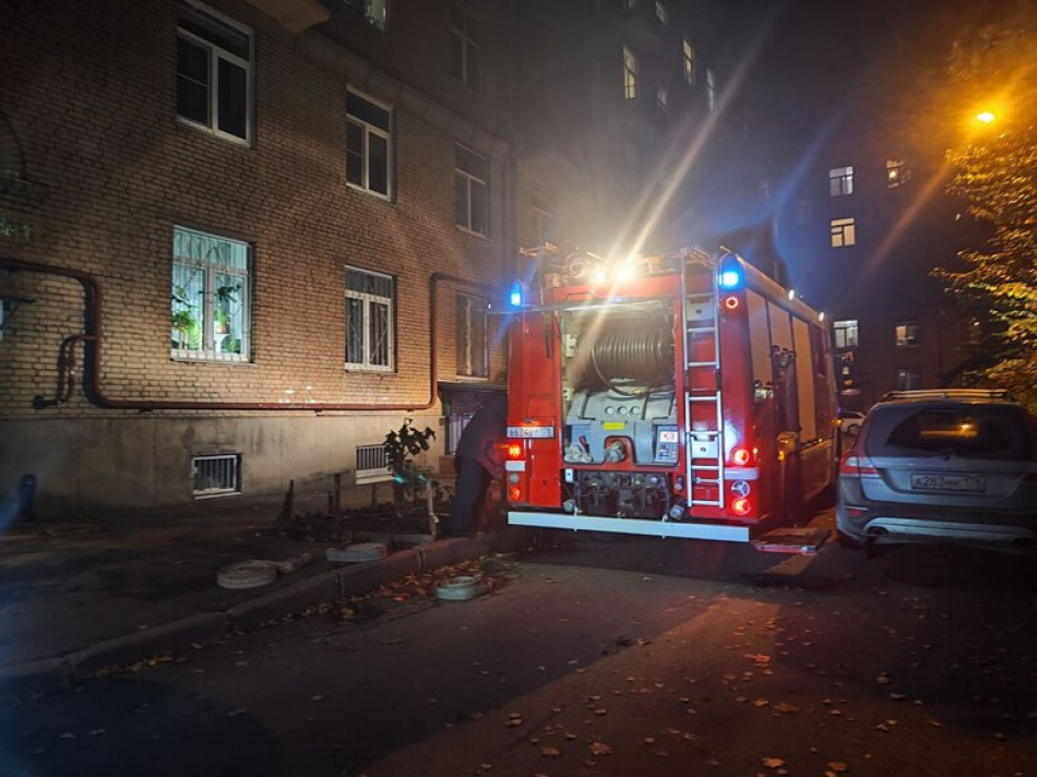 Пожарные оперативно потушили торговый павильон на Краснопутиловской улице 