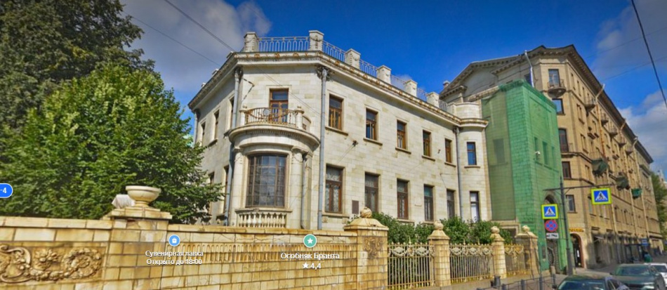 В Петербурге обновят фасад особняка Бранта на Куйбышева