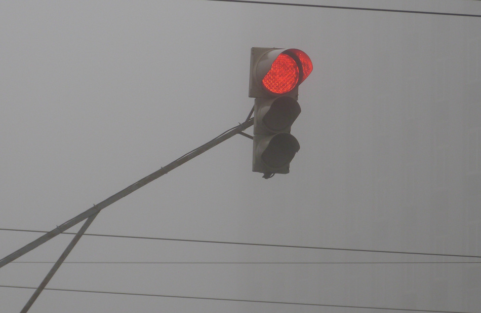 Водителей предупреждают о густом тумане на КАД у дамбы Петербурга