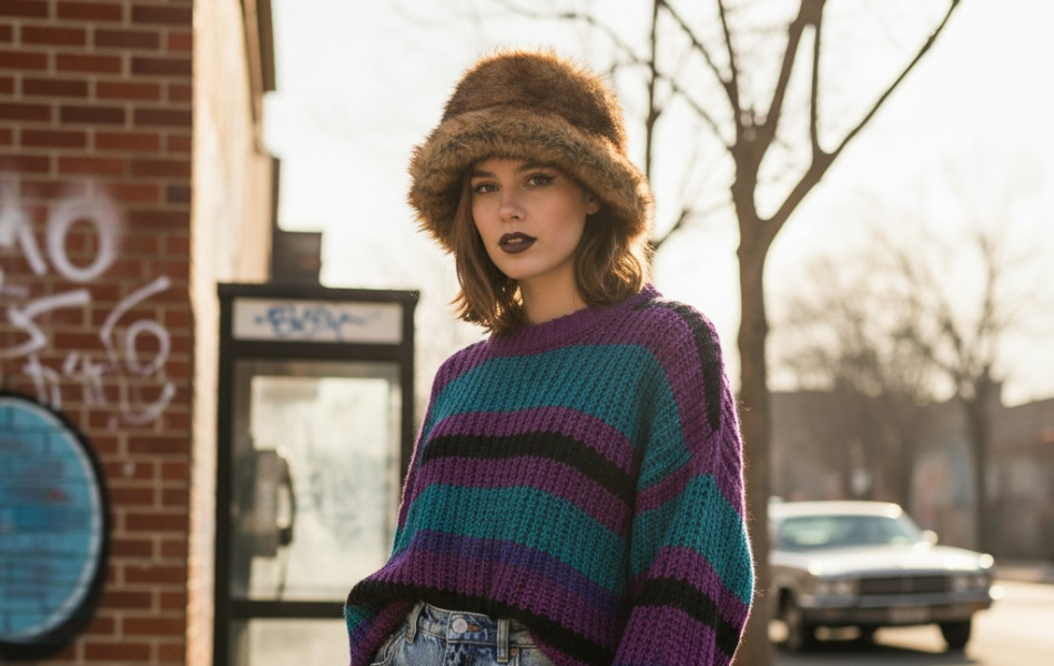 Пушистые шапки из искусственного меха снова в моде этой зимой 2025