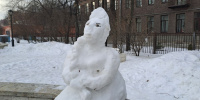 Петербуржцы создали первых снеговиков сезона на фоне нестабильной погоды
