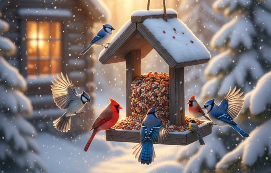 Семь идей для создания кормушки для птиц из подручных материалов