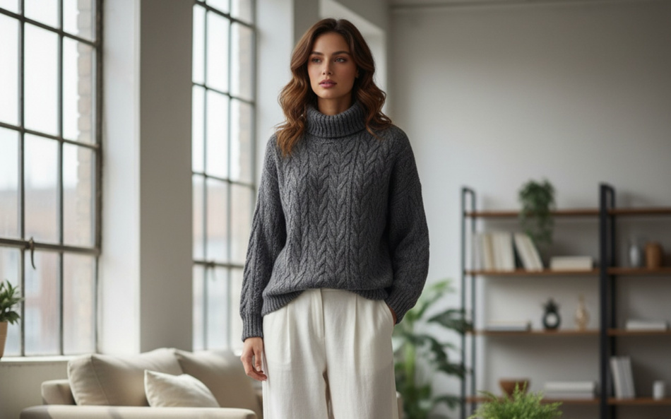 Кира Найтли доказывает: серый свитер — главный тренд этого сезона