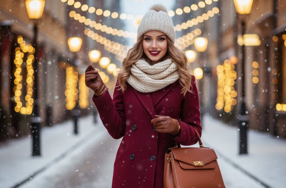 Бордовые пальто вытесняют классику: новый тренд зимы 2025