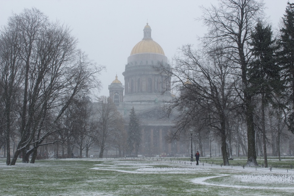 Снег обошел Петербург стороной а температура побила осенний рекорд холода