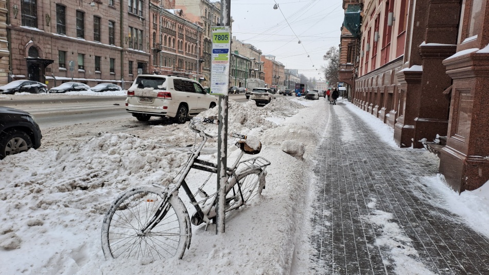 В Петербурге вводят ночные запреты на парковку ради зимней уборки улиц