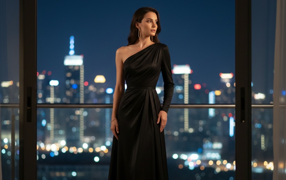 Марго Робби задала новый тренд для новогодних вечеринок в элегантном черном платье