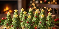 Праздничные «елочки» из курицы и сыра: оригинальная закуска для новогоднего стола