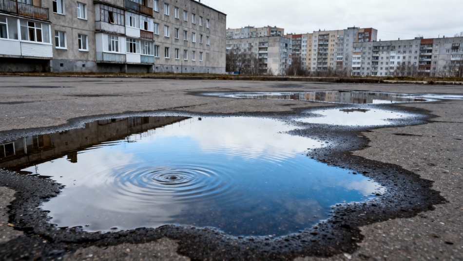 В поселке Красная Заря улицу и дома накрыло водой после ливней