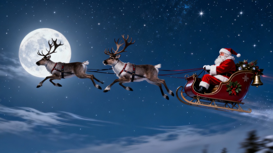 Сани Санта-Клауса отслеживают в прямом эфире: рождественский маршрут на Flightradar24