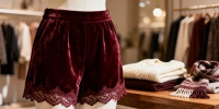 Вельветовые шорты с кружевом: новая зимняя альтернатива летним шелковым моделям