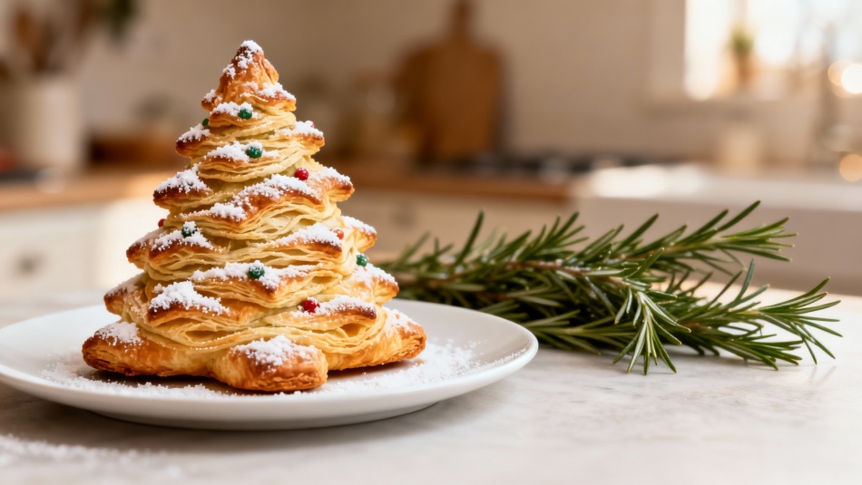 Как приготовить праздничную «елочку» из слоеного теста за полчаса