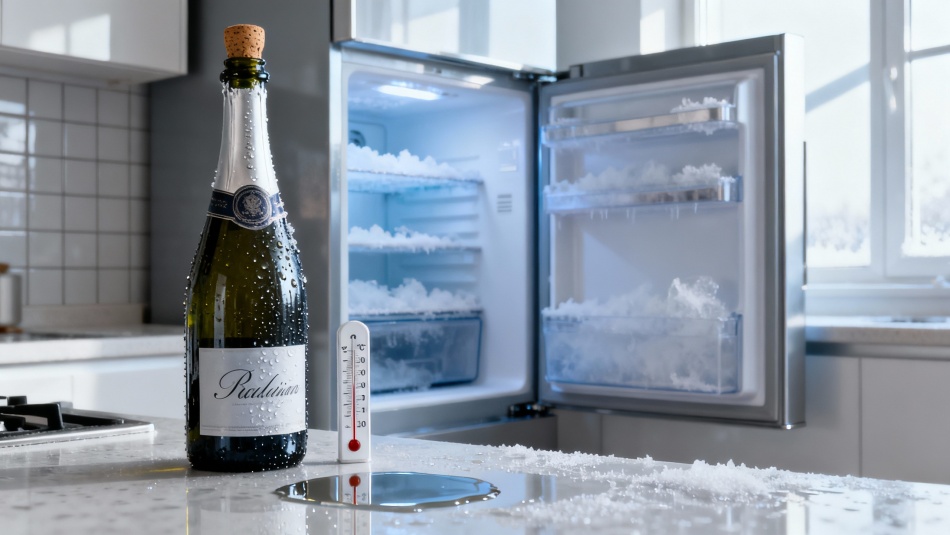 Петербуржцам рассказали об опасности охлаждения шампанского в холодильнике