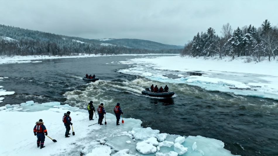 В Мурманской области продолжаются поиски туристки, унесенной течением при айс-флоатинге