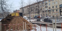 На 9-й Советской в Центральном районе теплотрасса дала течь 