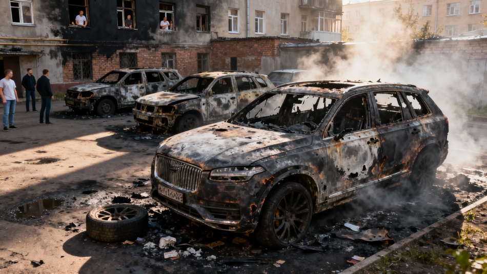 Полиция задержала подозреваемого в поджоге Volkswagen Touareg под Всеволожском