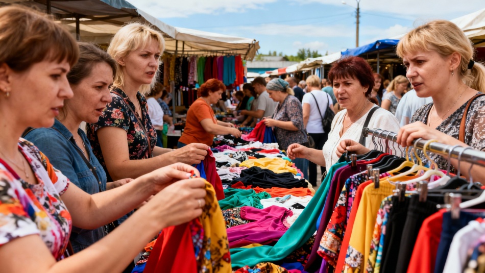 Женщины меняют торговые центры на рынки ради выгодных покупок